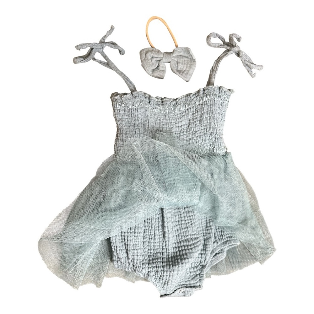 Snooty Peach romper+headband